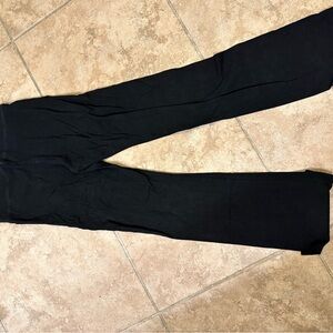 Victoria's Secret Black Leggings. Foldable waistband and flare leg. Medium.